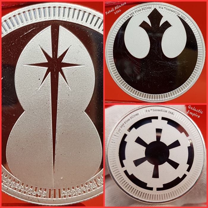 Star Wars Alien Bitcoin monede argint lingou 999