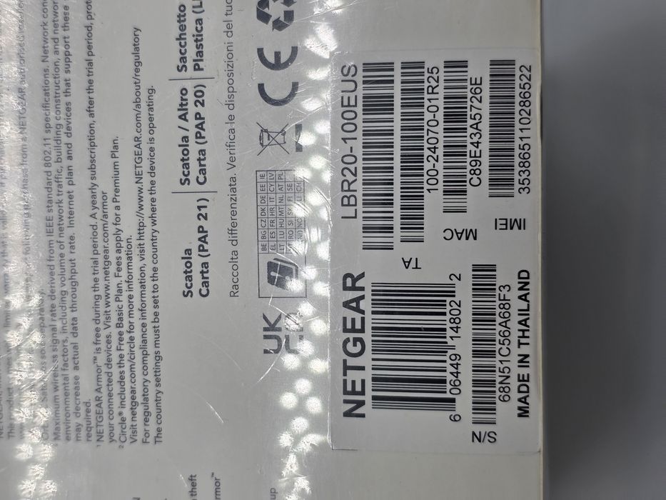 Router gaming NetGear Orbi LBR20, 4G LTE, Wi-Fi Triband, 1200 Mbit/s,