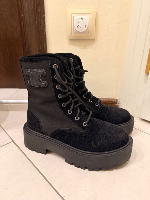 Велурени/ кожа боти Celin