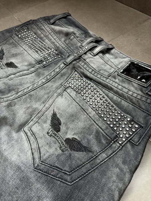 Robins Jean – сиви дънки с камъни (rhinestones)