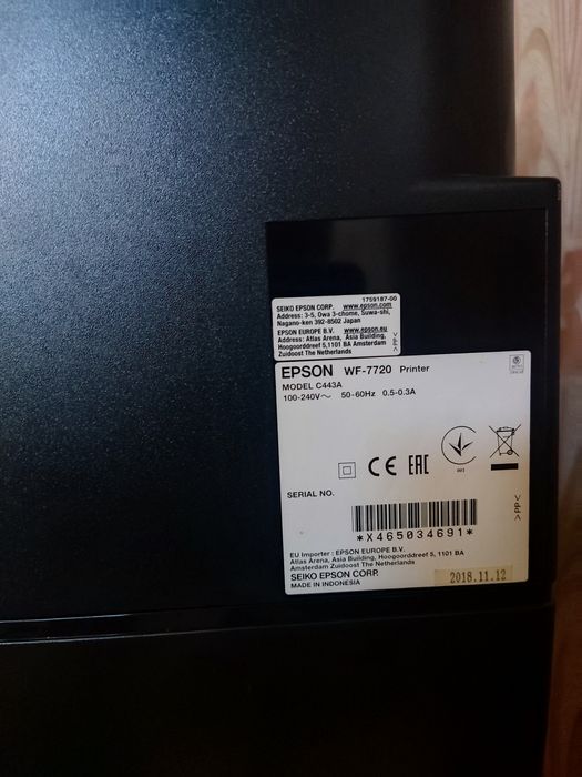 Продам принтер А3 Epson WF 7720