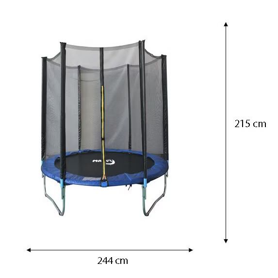 Trambulina Mappy, cu plasa de protectie exterioara, 244 cm