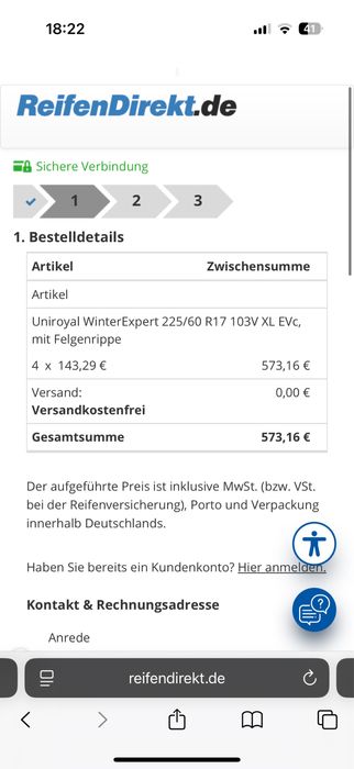 Set Complet225.60.17 Roti Iarna BMW X3/X4 F25/F26 Anvelope Noi-Germany