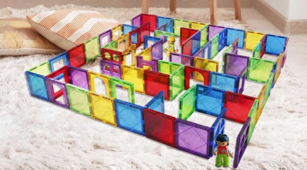 ДВА големи комплекта изцяло магнитни конструктори 104 ч. 79лв. (2х52)