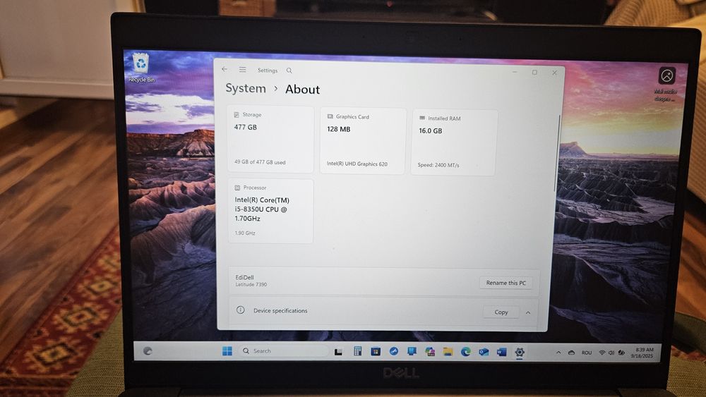 Laptop Dell Latitude 7390 baterie noua