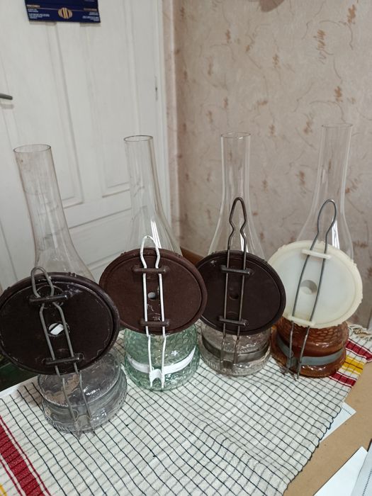 Стари газени лампи - 4 броя