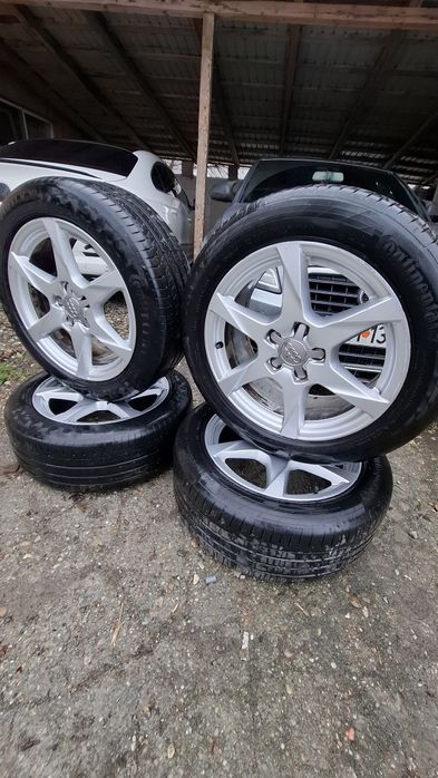 Vând jante de audi a4 cu tot cu Anvelope de Vară 225 50 r17