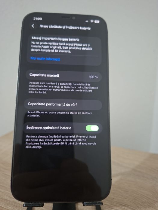 iPhone 12 Pro Max 256GB Negru - Baterie 100% - Livrare prin OLX