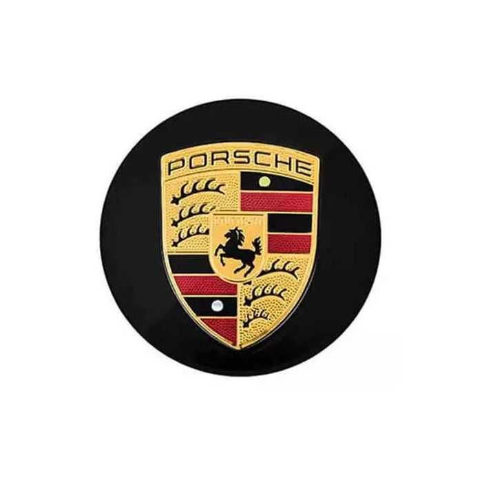капачки за джанти Порше Porsche черни 65мм комплект от 4 броя