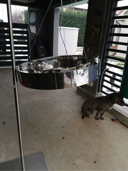 Candelabru rotund de inox