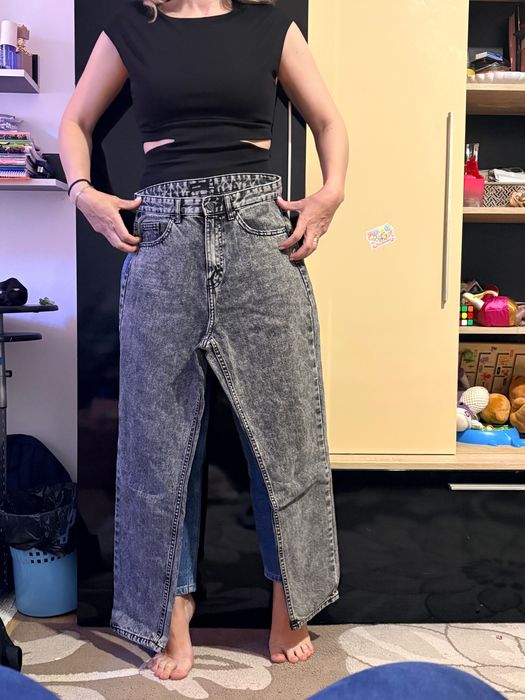 Body  L si blugi mom 38 noi , fara eticheta