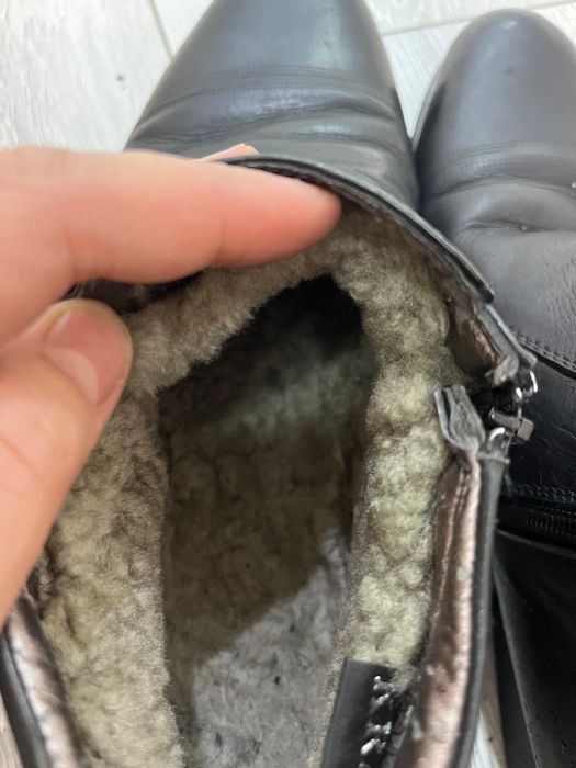 Ботинки кожанная