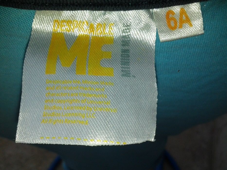 Minioni | set pantaloni scurti + tricou copii 6 ani