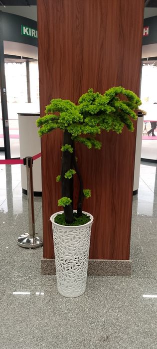 Искусственные деревья и растения цветы декоративные элементы.