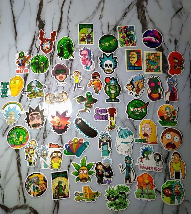Стикери за декорация 50x - Rick & Morty/Рик и Морти