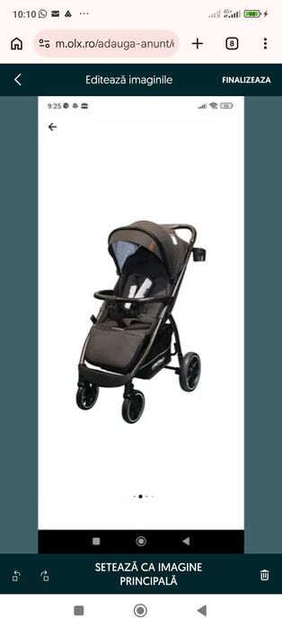 Căruț, landou cu scoică, accesorii pentru căruț, jucării pe bebe