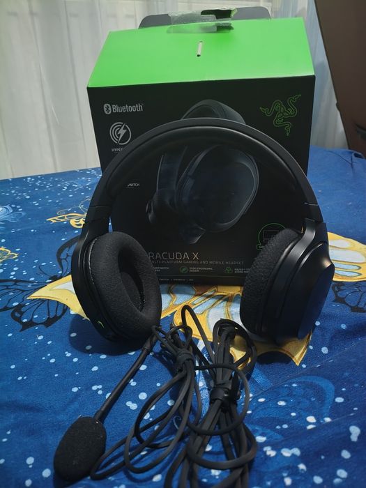 Casti Wireless Gaming Razer Barracuda X FullBox Negru