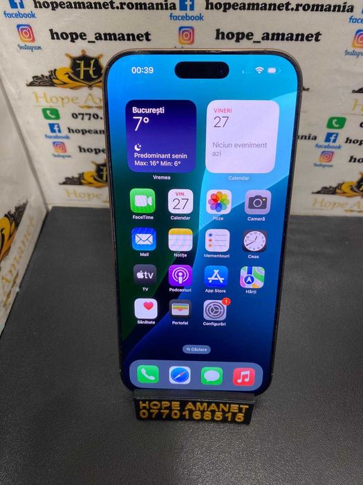 Hope Amanet P3 Iphone 16 PRO MAX / 256 GB / 96% BATERIE