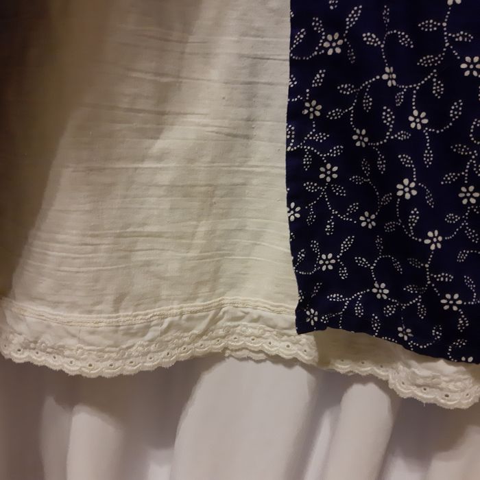 Fusta unicat altered couture upcycle stil boho hippie 42/44