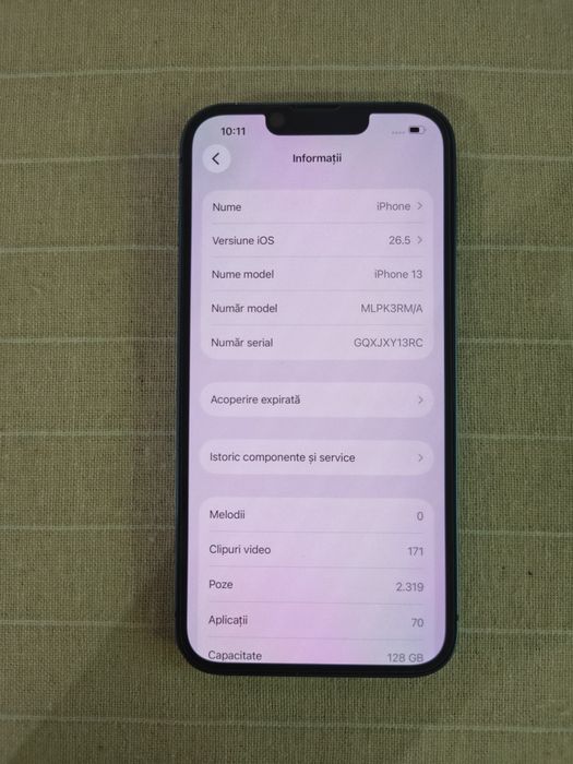 iPhone 13 Full Box Albastru 128 GB perfect funcțional