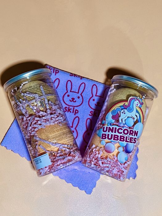 Бомбочки для ванны из Москвы. Unicorn bubbles. Большие. 2 шт. в наборе