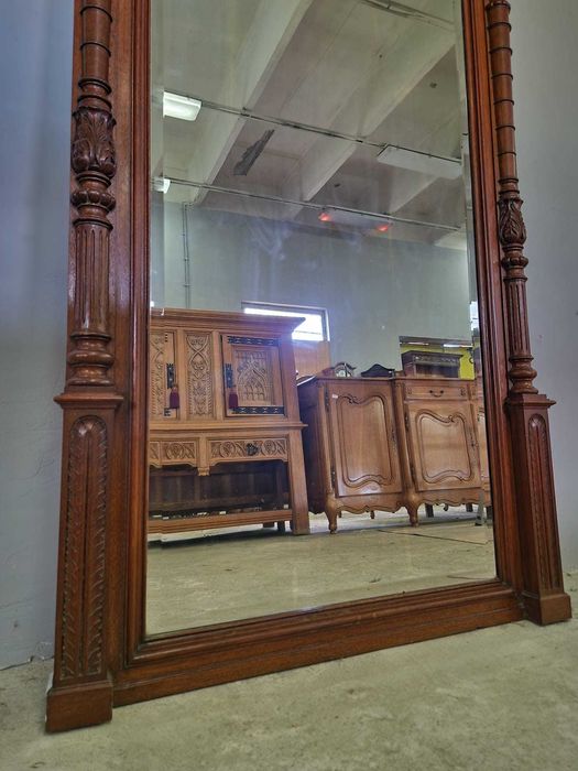 Голямо антично фасетно огледало за стена