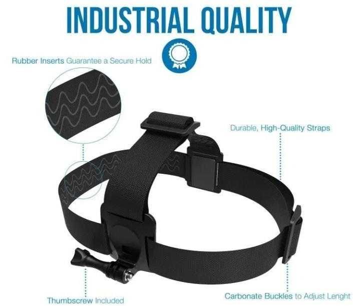 Болт Челник Универсална Стойка за Глава Монтажна Лента за Екшън Камери