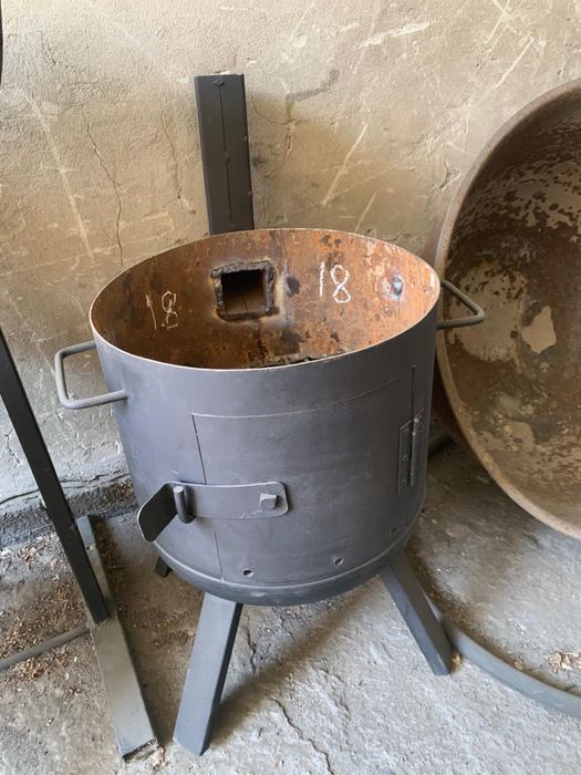 казан чугунный с печкой СССР