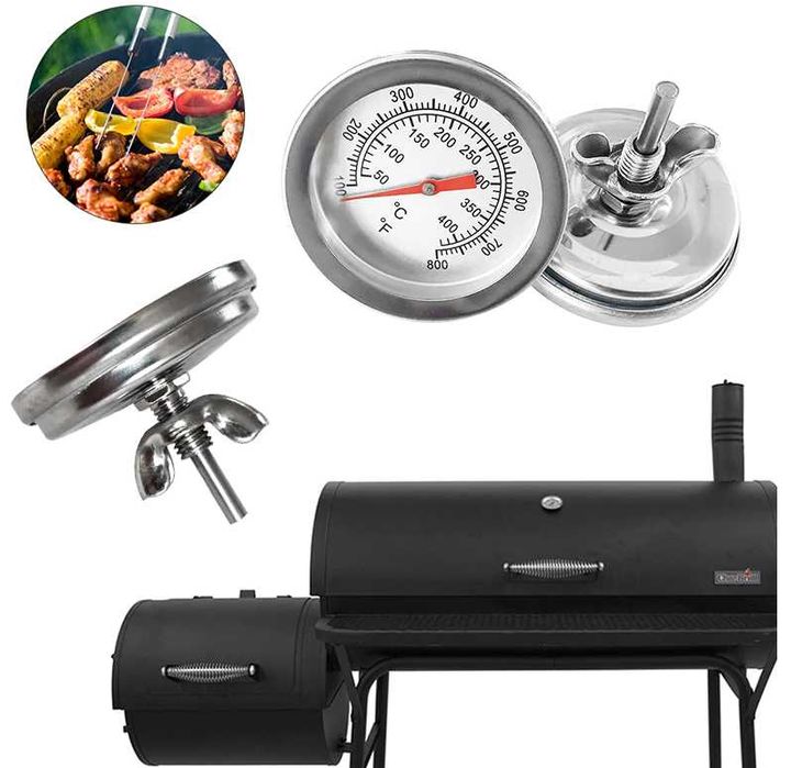 Termometru inox gratar smoker cuptor barbeque uscator peleti 500gC