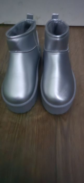 Cizmulițe femei argintiu