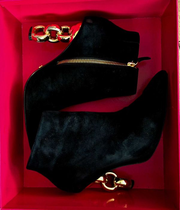 Велурени боти Kat Maconie с нестандартен висок ток, модел Toni, 37