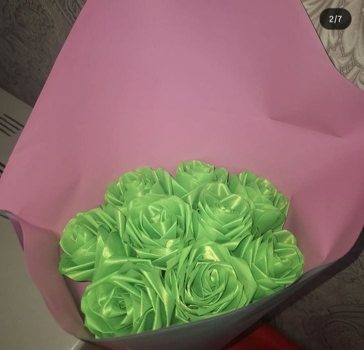 розы из лент на заказ