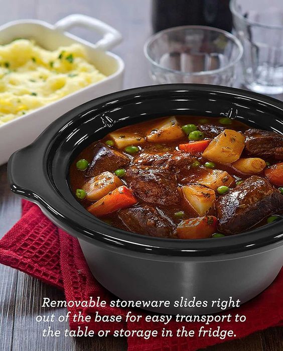 Elite Gourmet MST275XP Електрическа овална бавна готварска печка, регулируема температура, предястия сосове яхнии и дипове, 2.27 л
