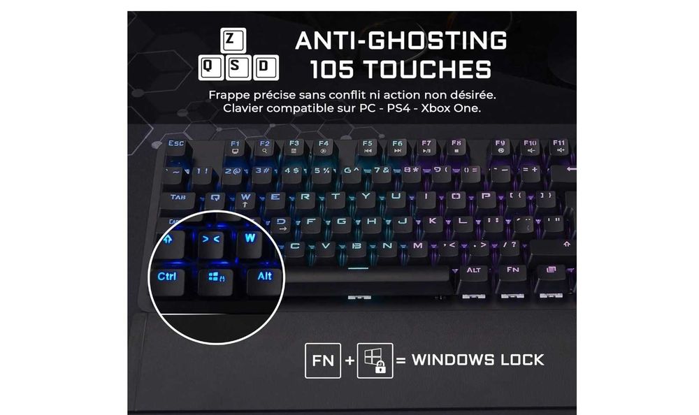 The G-Lab Keyz Carbon-E RGB Mechanical Gaming Keyboard