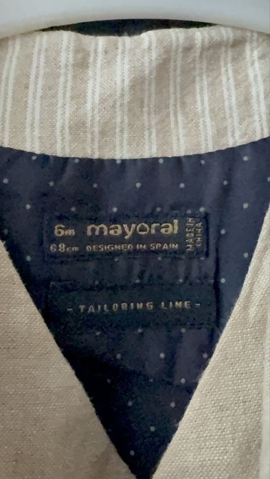 Sacou elegant pentru baiat Mayoral marime 68