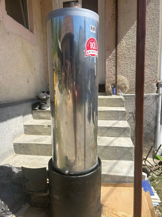Cazan de inox pe lemne