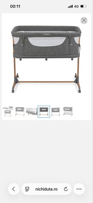 Patut Co-sleeper 4in 1 stare nou + saltea cocos