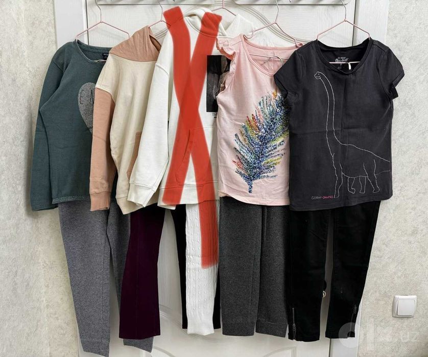 Лоты фирменной детской одежды ZARA, NEXT, H&M, размер 4/12 лет