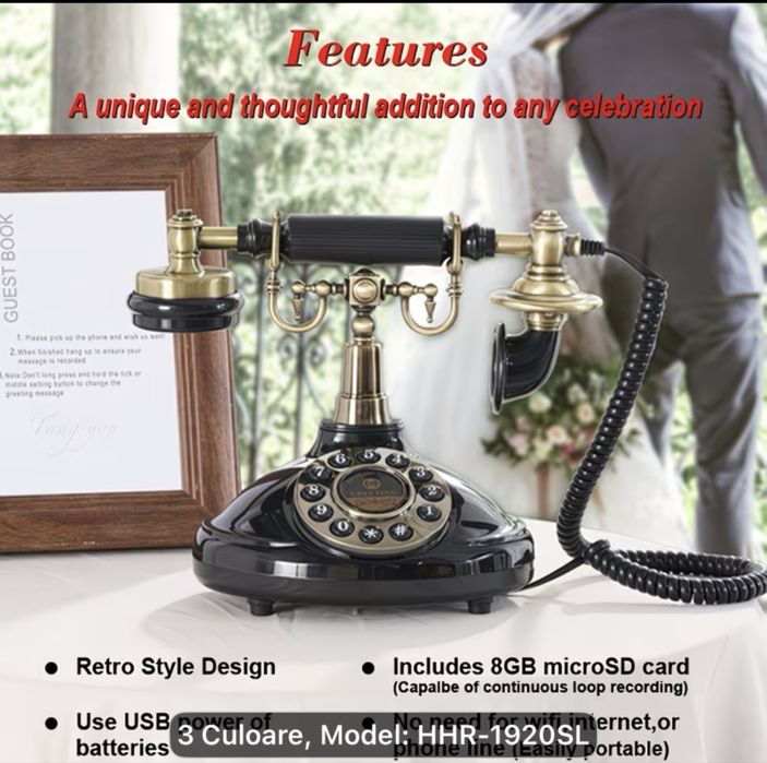 Audio guestbook-Telefon  si cabina de inchiriat pentru evenimente