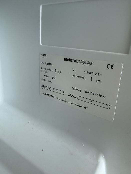 Вертикален фризер Elektrabregenz