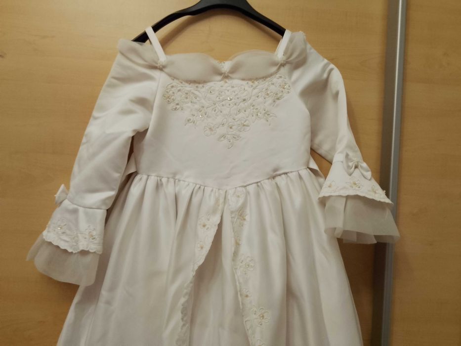 Rochiță alba fetițe 5-8ani