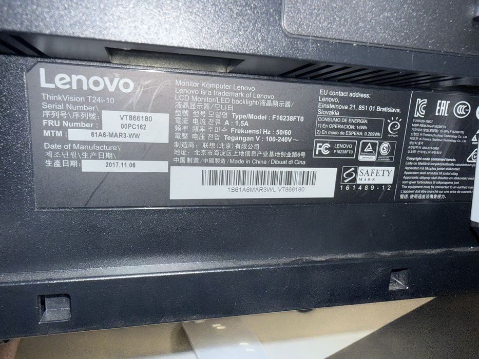 Monitor Lenovo ThinkVision T24i-10 24 inch stare impecabila ca nou