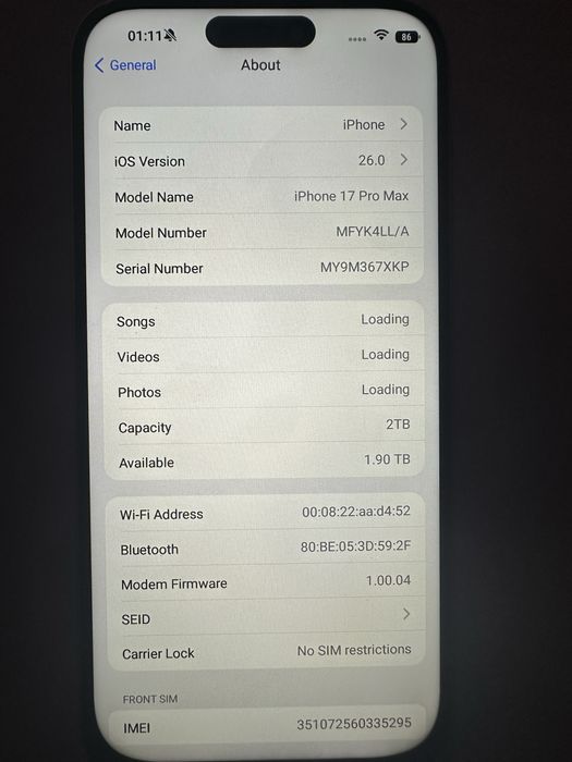 Iphone 17 pro  max fake