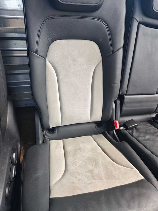 Кожен салон Audi SQ5 Q5 черна кожа и сива алкантара подгрев и Ел N805