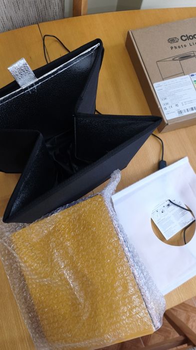 Фото кутия за продуктова фотография 25x25x25см с вградено осветление