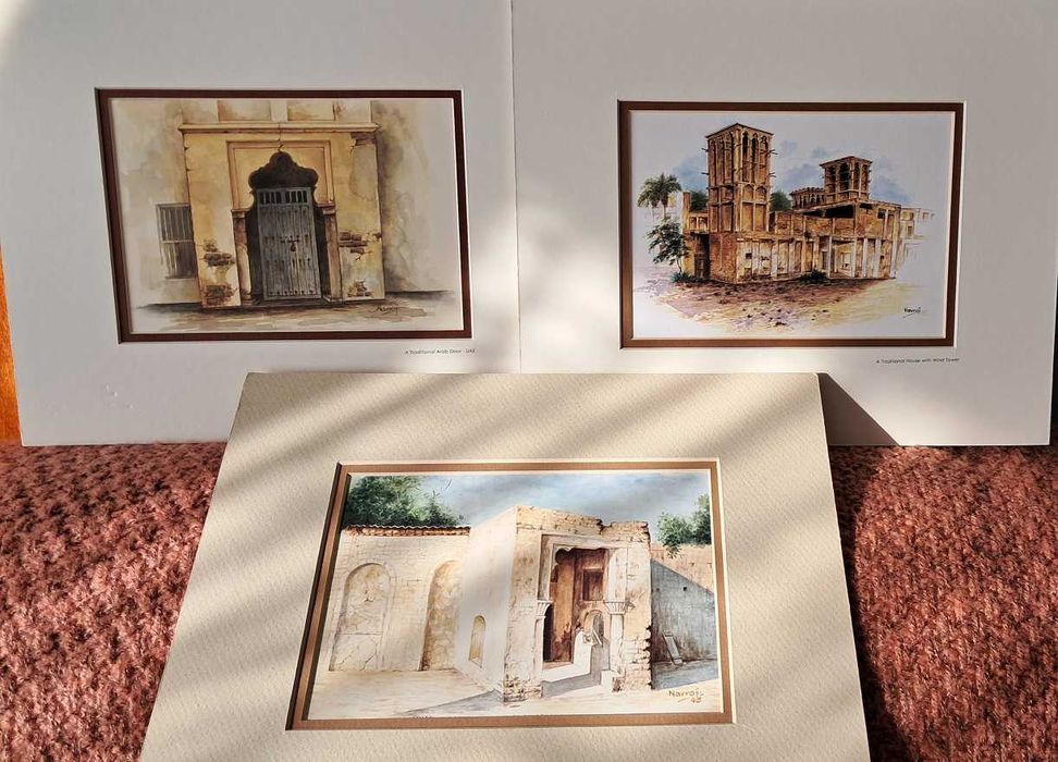 Принтове с паспарту- традиционни арабски къщи