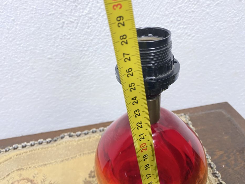 Винтидж настолна лампа Murano масивно стъкло Италия 1960