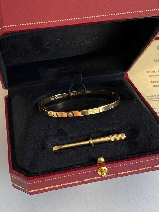 Brățară Cartier LOVE Slim 17 Gold 750 Diamond cu Cutie