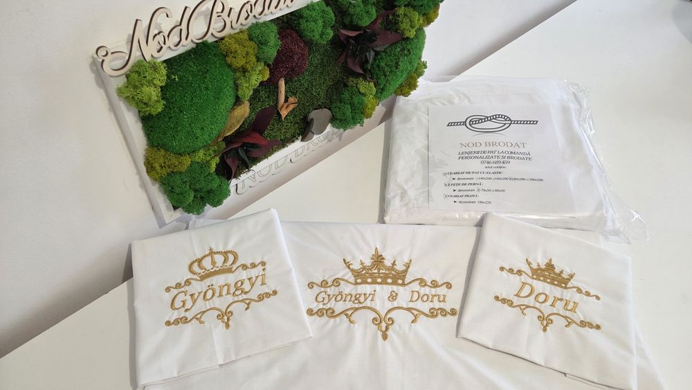 Lenjerii de pat personalizate si brodate