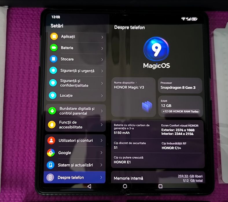 Honor magic v3 stare excelenta